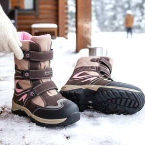 Blizzard Pink and Gray Triple-Tex Winter Snow Boots | Women’s 5 / Kids 3.5